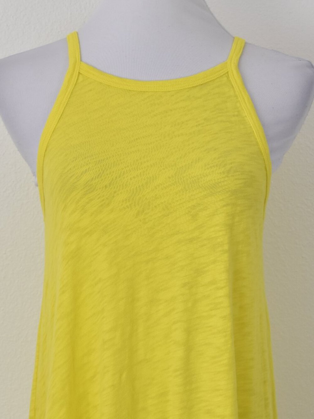 ATM Slub Jersey High Neck Tank Dress Lemonade - M - Picture 2 of 9
